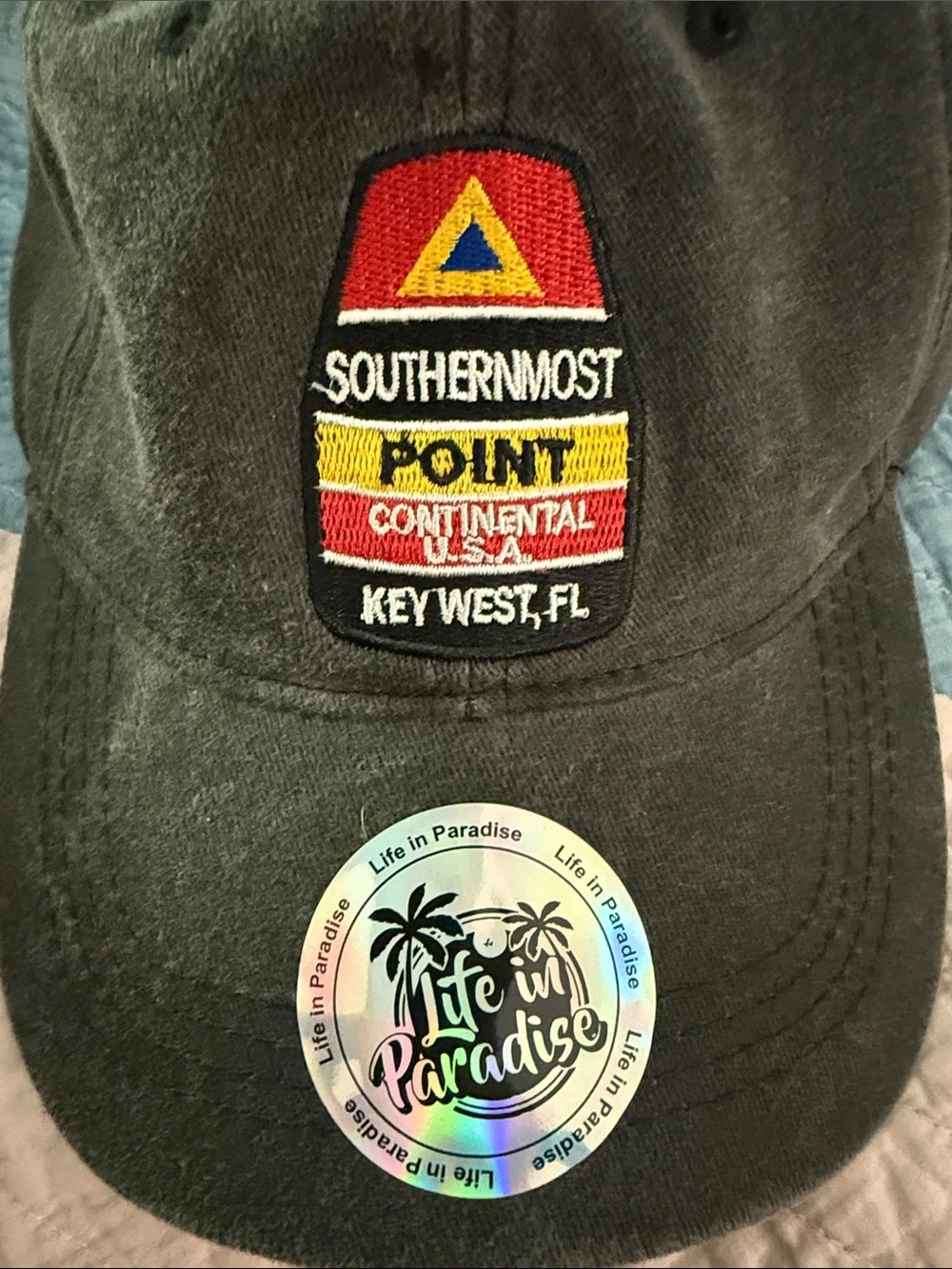 Southernmost Point Key West Patch Baseball Cap - Black